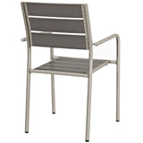 Modway - Shore Outdoor Patio Aluminum Dining Rounded Armchair - EEI-2258