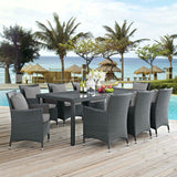 Modway - Sojourn 9 Piece Outdoor Patio Sunbrella® Dining Set - EEI-2309