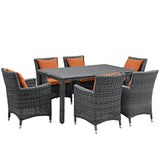 Modway - Summon 7 Piece Outdoor Patio Sunbrella® Dining Set - EEI-2334