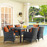 Modway - Summon 7 Piece Outdoor Patio Sunbrella® Dining Set - EEI-2334