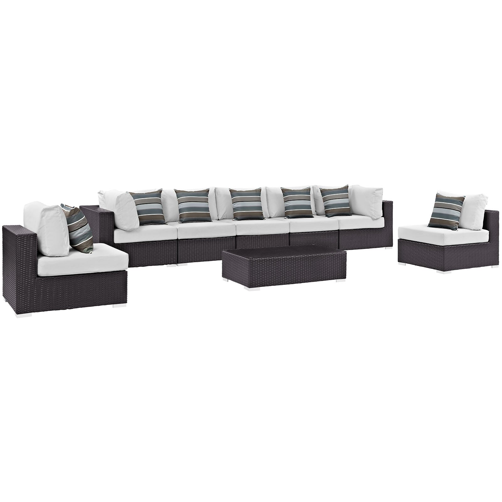 Modway - Convene 8 Piece Outdoor Patio Sectional Set - EEI-2370