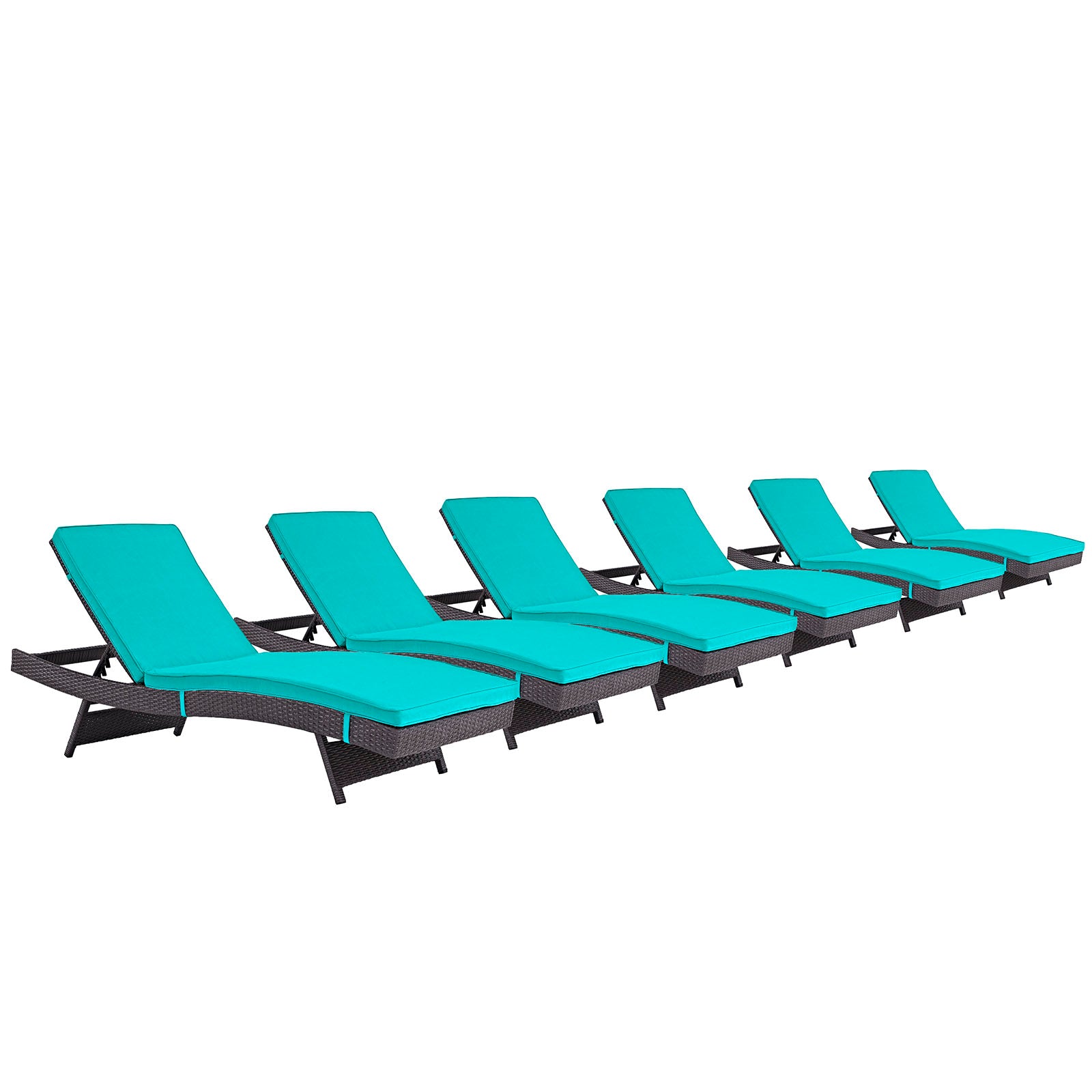 Modway - Convene Chaise Outdoor Patio Set of 6 - EEI-2430
