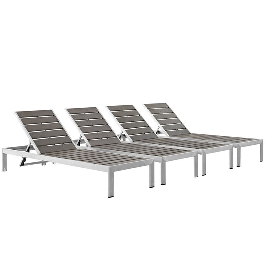 Modway - Shore Chaise Outdoor Patio Aluminum Set of 4 - EEI-2468
