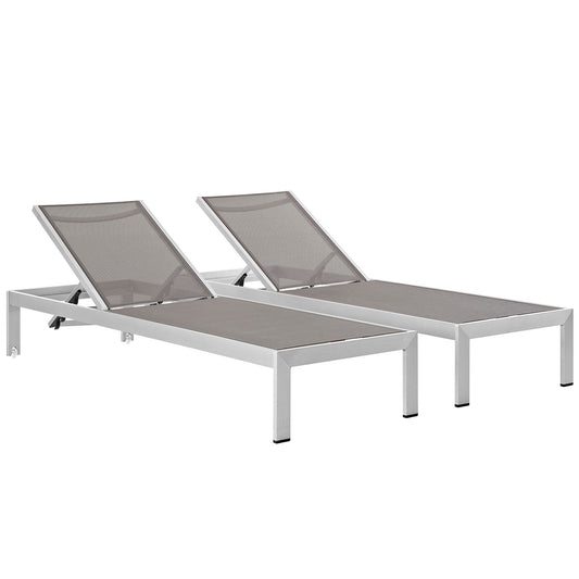Modway - Shore Chaise Outdoor Patio Aluminum Set of 2 - EEI-2472