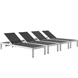 Modway - Shore Chaise Outdoor Patio Aluminum Set of 4 - EEI-2473