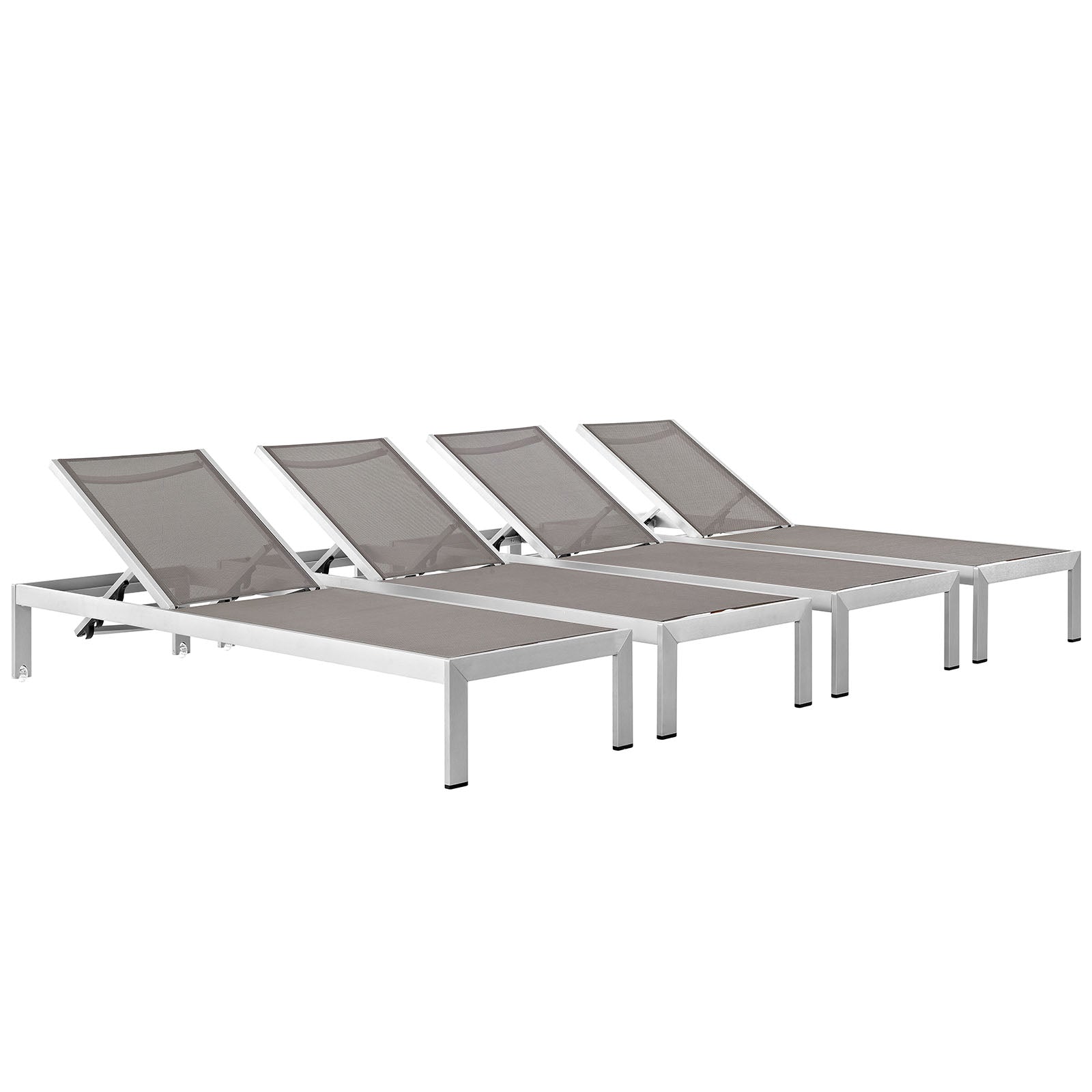 Modway - Shore Chaise Outdoor Patio Aluminum Set of 4 - EEI-2473