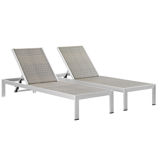 Modway - Shore Chaise Outdoor Patio Aluminum Set of 2 - EEI-2477