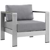 Modway - Shore 5 Piece Outdoor Patio Aluminum Sectional Sofa Set - EEI-2560