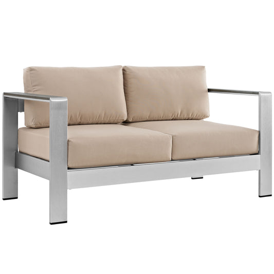 Modway - Shore 4 Piece Outdoor Patio Aluminum Sectional Sofa Set - EEI-2567