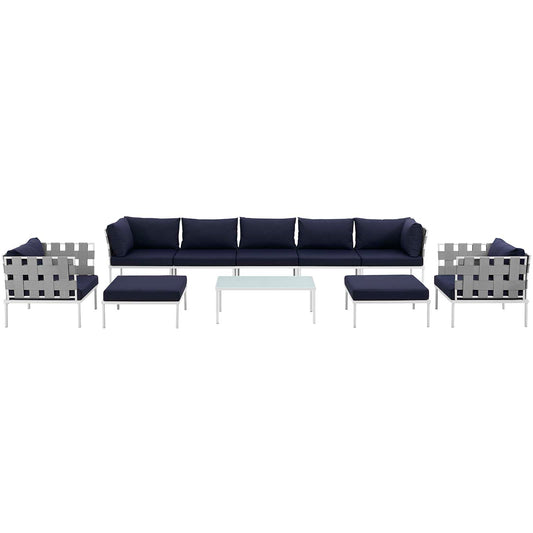 Modway - Harmony 10 Piece Outdoor Patio Aluminum Sectional Sofa Set - EEI-2616