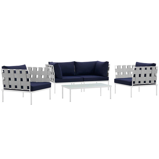 Modway - Harmony 5  Piece Outdoor Patio Aluminum Sectional Sofa Set - EEI-2623