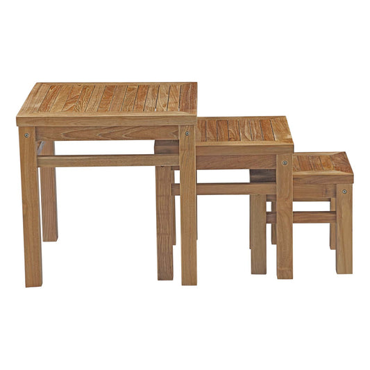 Modway - Marina Outdoor Patio Teak Nesting Table - EEI-2704