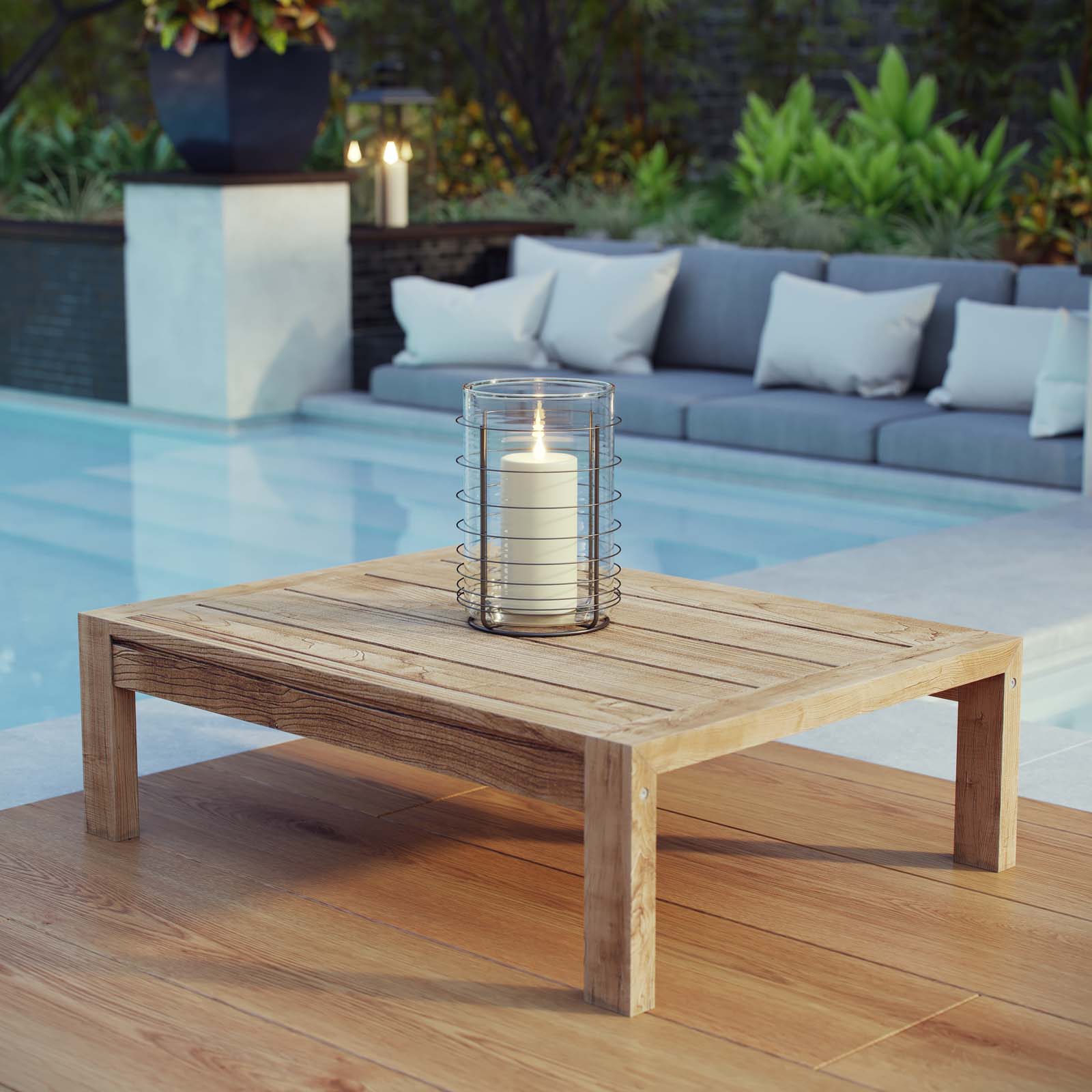 Modway - Upland Outdoor Patio Wood Coffee Table - EEI-2710