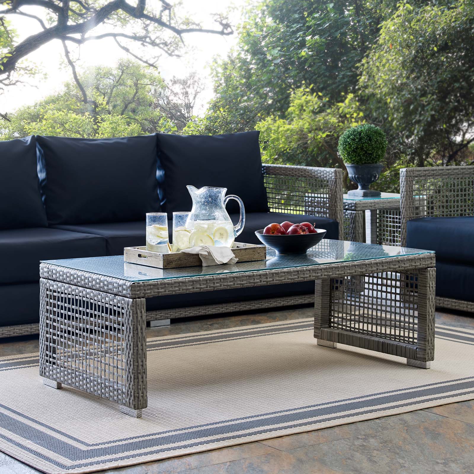 Modway - Aura Rattan Outdoor Patio Coffee Table - EEI-2919