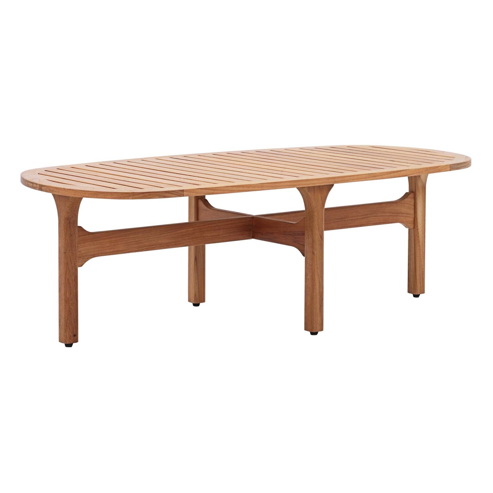 Modway - Saratoga Outdoor Patio Premium Grade A Teak Wood Oval Coffee Table - EEI-2930