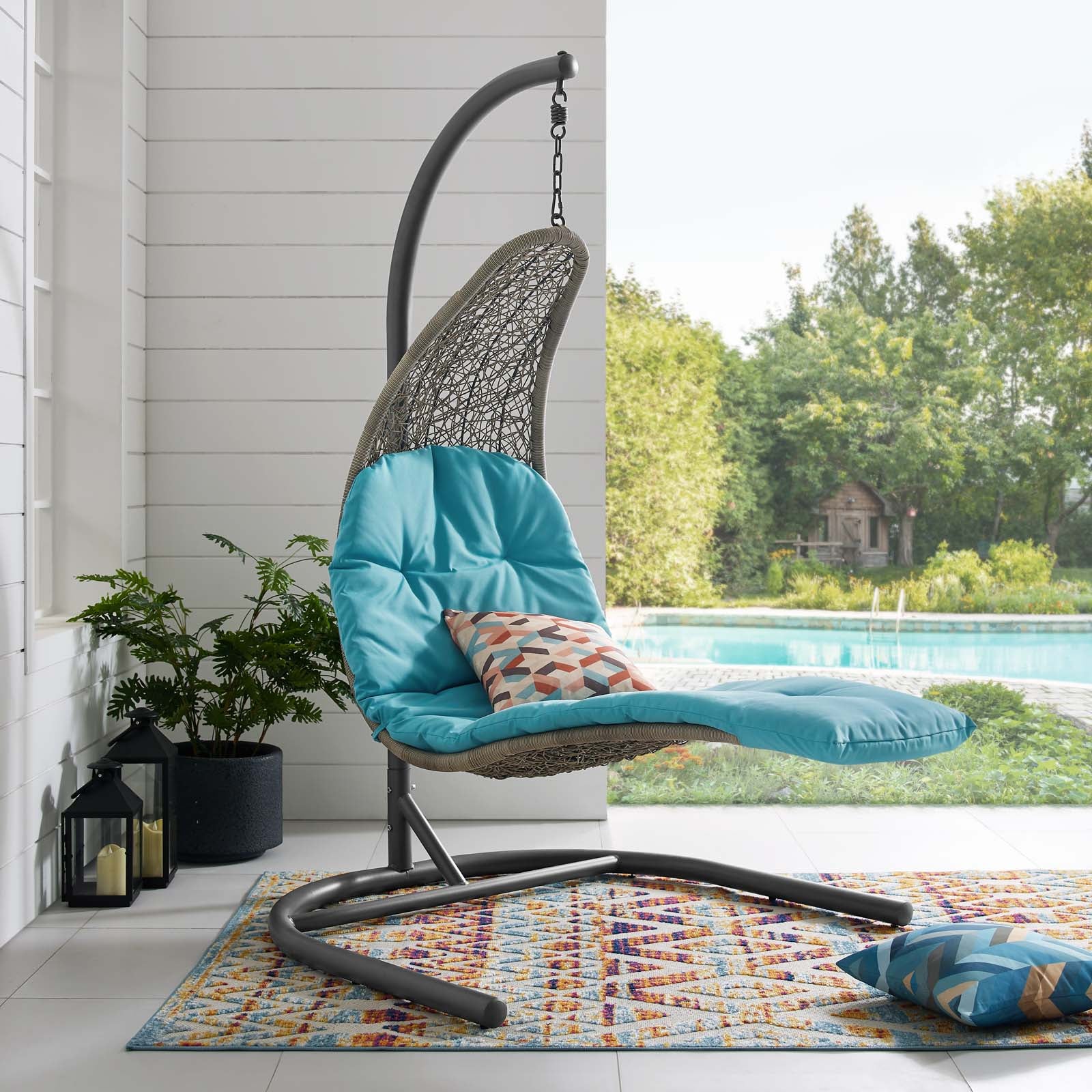 Modway - Landscape Hanging Chaise Lounge Outdoor Patio Swing Chair - EEI-2952