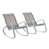 Modway - Traveler Rocking Lounge Chair Outdoor Patio Mesh Sling Set of 2 - EEI-3180
