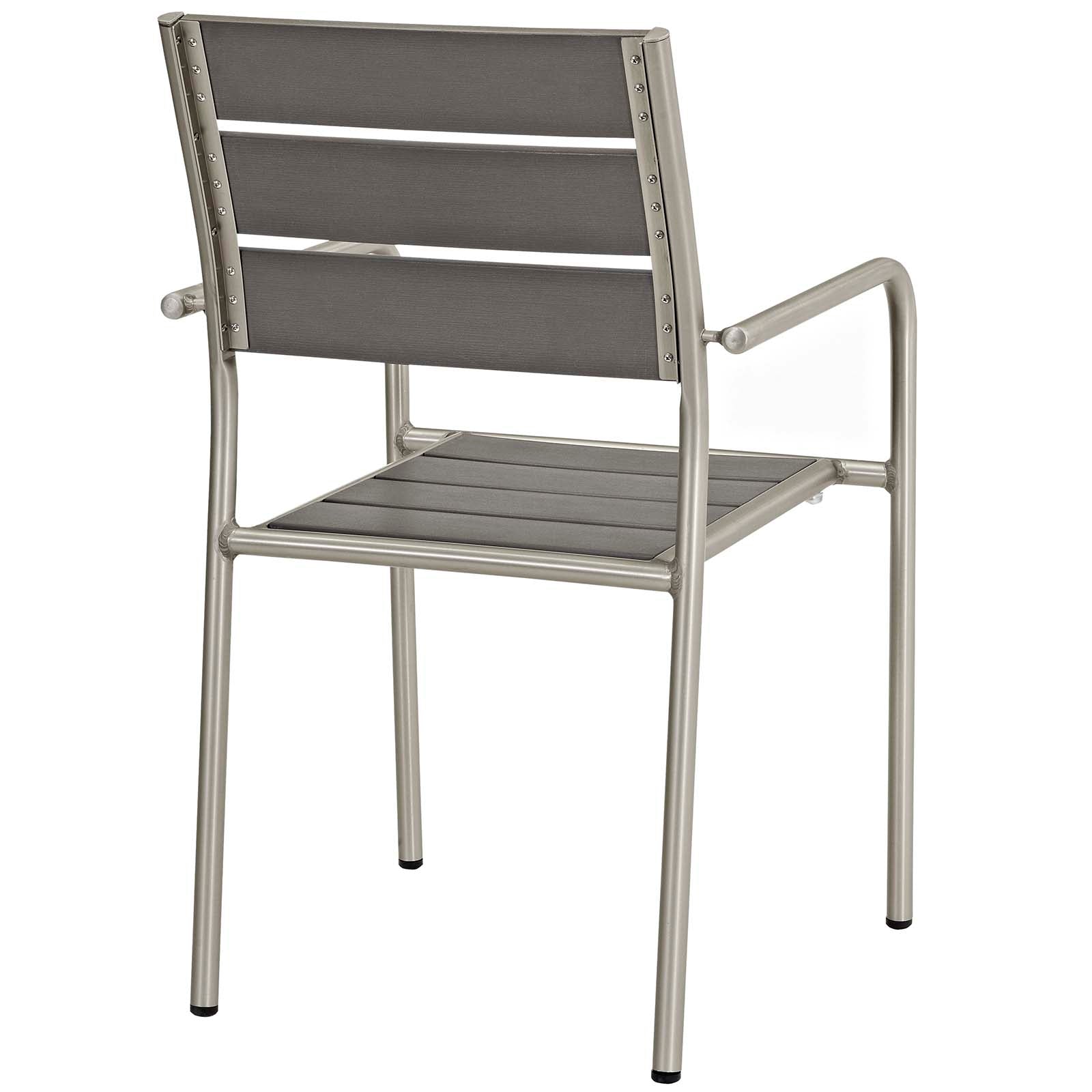 Modway - Shore Outdoor Patio Aluminum Dining Rounded Armchair Set of 2 - EEI-3203