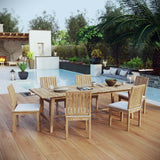 Modway - Marina 7 Piece Outdoor Patio Teak Dining Set - EEI-3307