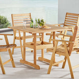 Modway - Hatteras 36" Square Outdoor Patio Eucalyptus Wood Dining Table - EEI-3674