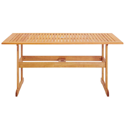 Modway - Hatteras 59" Rectangle Outdoor Patio Eucalyptus Wood Dining Table - EEI-3675