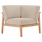 Modway - Sedona Outdoor Patio Eucalyptus Wood Sectional Sofa Corner Chair - EEI-3680