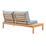 Modway - Freeport Karri Wood Outdoor Patio Loveseat with Left-Facing Side End Table - EEI-3692