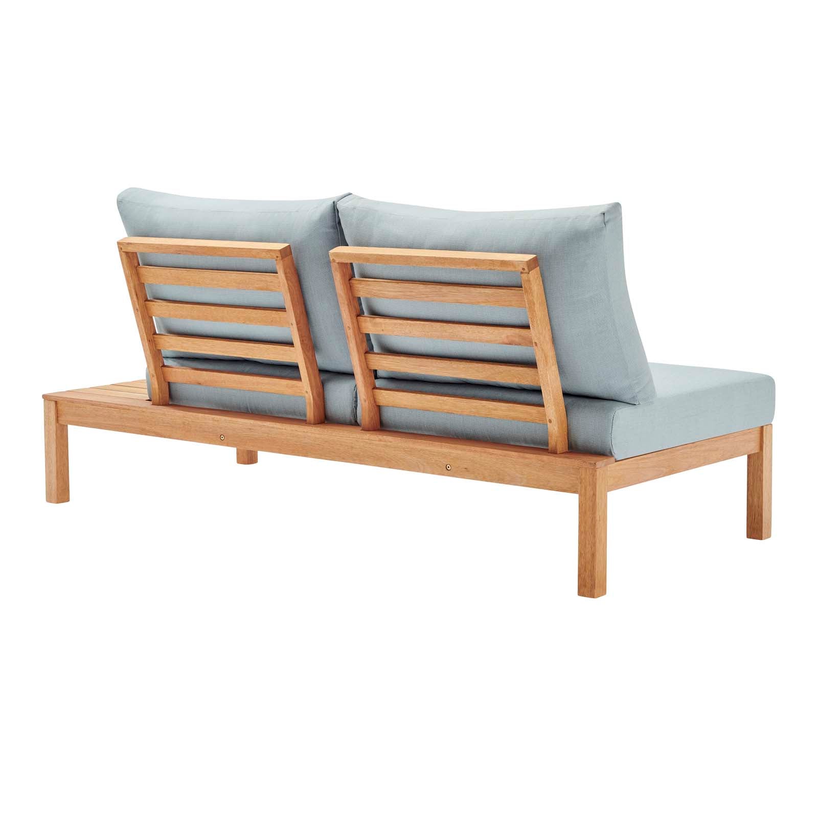 Modway - Freeport Karri Wood Outdoor Patio Loveseat with Right-Facing Side End Table - EEI-3693
