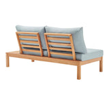 Modway - Freeport Karri Wood Outdoor Patio Loveseat with Right-Facing Side End Table - EEI-3693