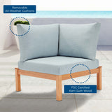 Modway - Freeport Karri Wood Sectional Sofa Outdoor Patio Corner Chair - EEI-3694