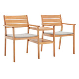 Modway - Viewscape Outdoor Patio Ash Wood Jack and Jill Chair Set - EEI-3710