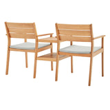 Modway - Viewscape Outdoor Patio Ash Wood Jack and Jill Chair Set - EEI-3710