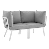 Modway - Riverside 2 Piece Outdoor Patio Aluminum Sectional Sofa Set - EEI-3781