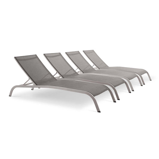 Modway - Savannah Outdoor Patio Mesh Chaise Lounge Set of 4 - EEI-4007