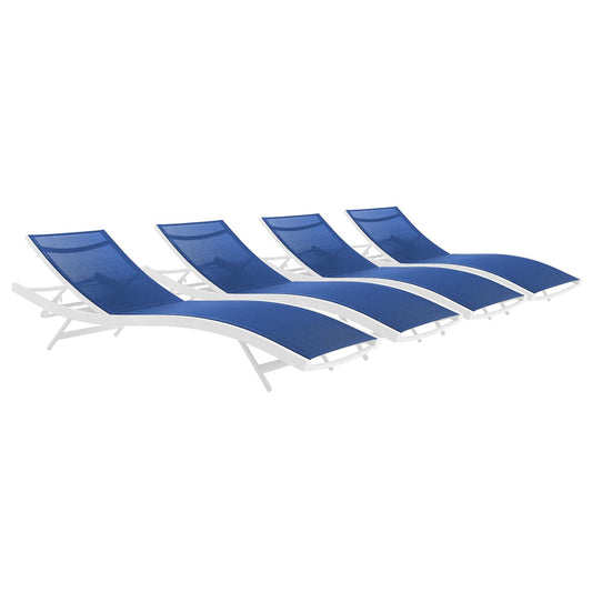 Modway - Glimpse Outdoor Patio Mesh Chaise Lounge Set of 4 - EEI-4039
