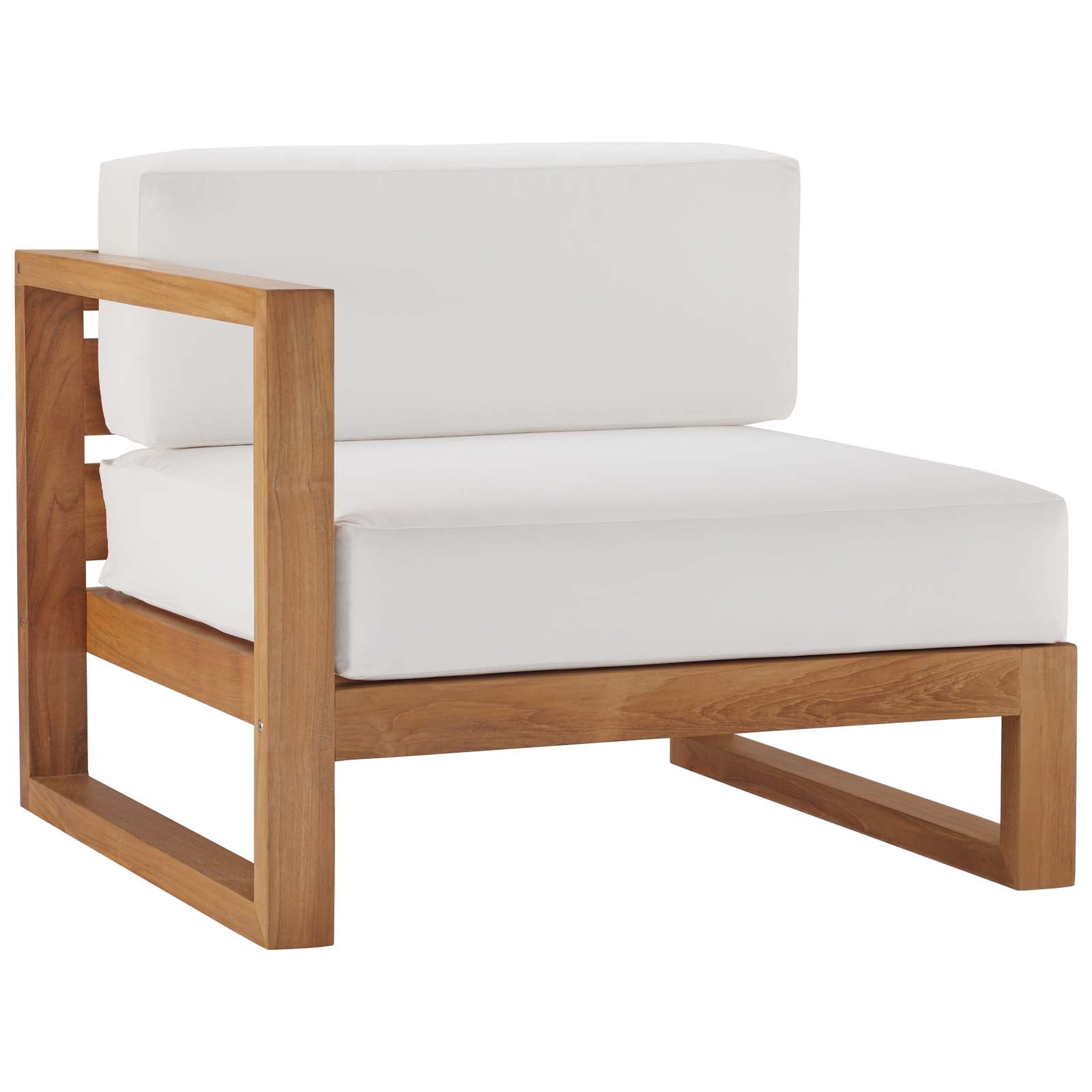 Modway - Upland Outdoor Patio Teak Wood Left-Arm Chair - EEI-4124