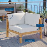 Modway - Bayport Outdoor Patio Teak Wood Corner Chair - EEI-4127