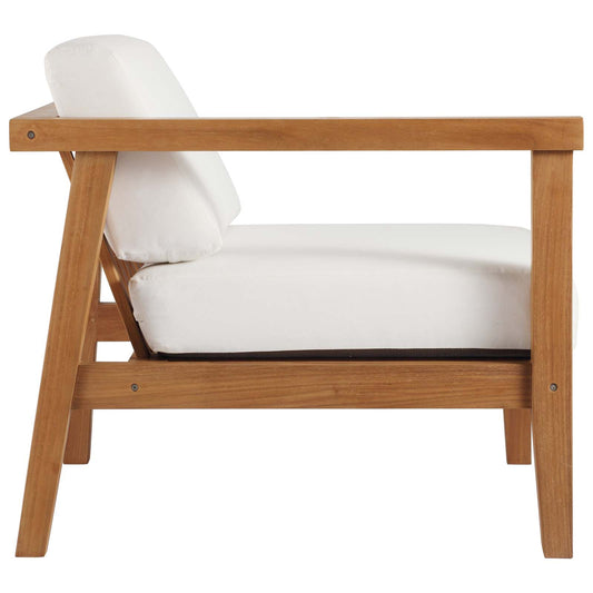 Modway - Bayport Outdoor Patio Teak Wood Left-Arm Chair - EEI-4128