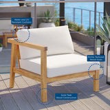 Modway - Bayport Outdoor Patio Teak Wood Left-Arm Chair - EEI-4128