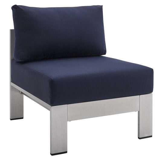 Modway - Shore Sunbrella® Fabric Aluminum Outdoor Patio Armless Chair - EEI-4227