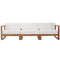 Modway - Upland Outdoor Patio Teak Wood 3-Piece Sectional Sofa Set - EEI-4254