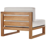 Modway - Upland Outdoor Patio Teak Wood 3-Piece Sectional Sofa Set - EEI-4255