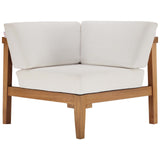 Modway - Bayport Outdoor Patio Teak Wood 3-Piece Sectional Sofa Set - EEI-4258