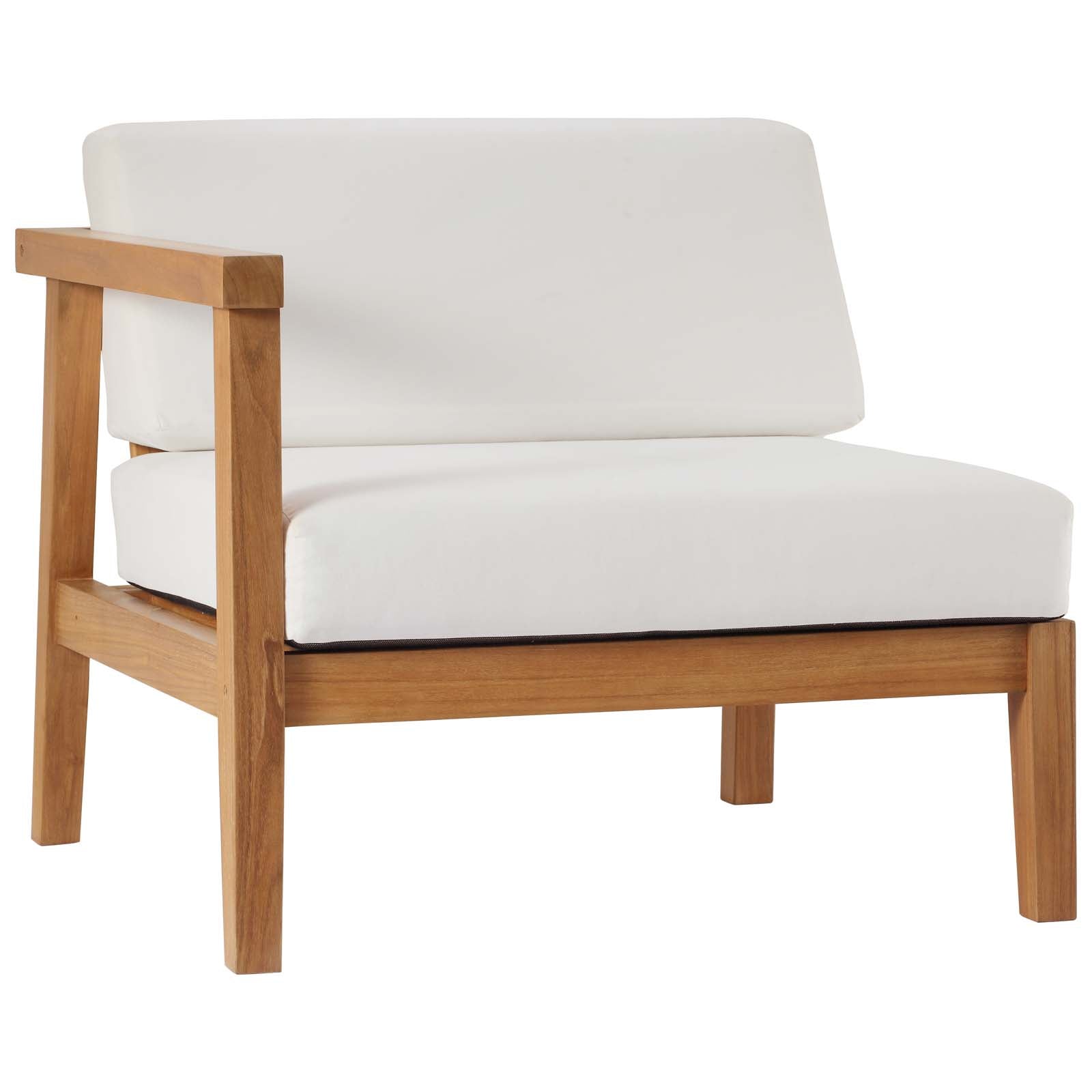 Modway - Bayport Outdoor Patio Teak Wood 3-Piece Sectional Sofa Set - EEI-4258