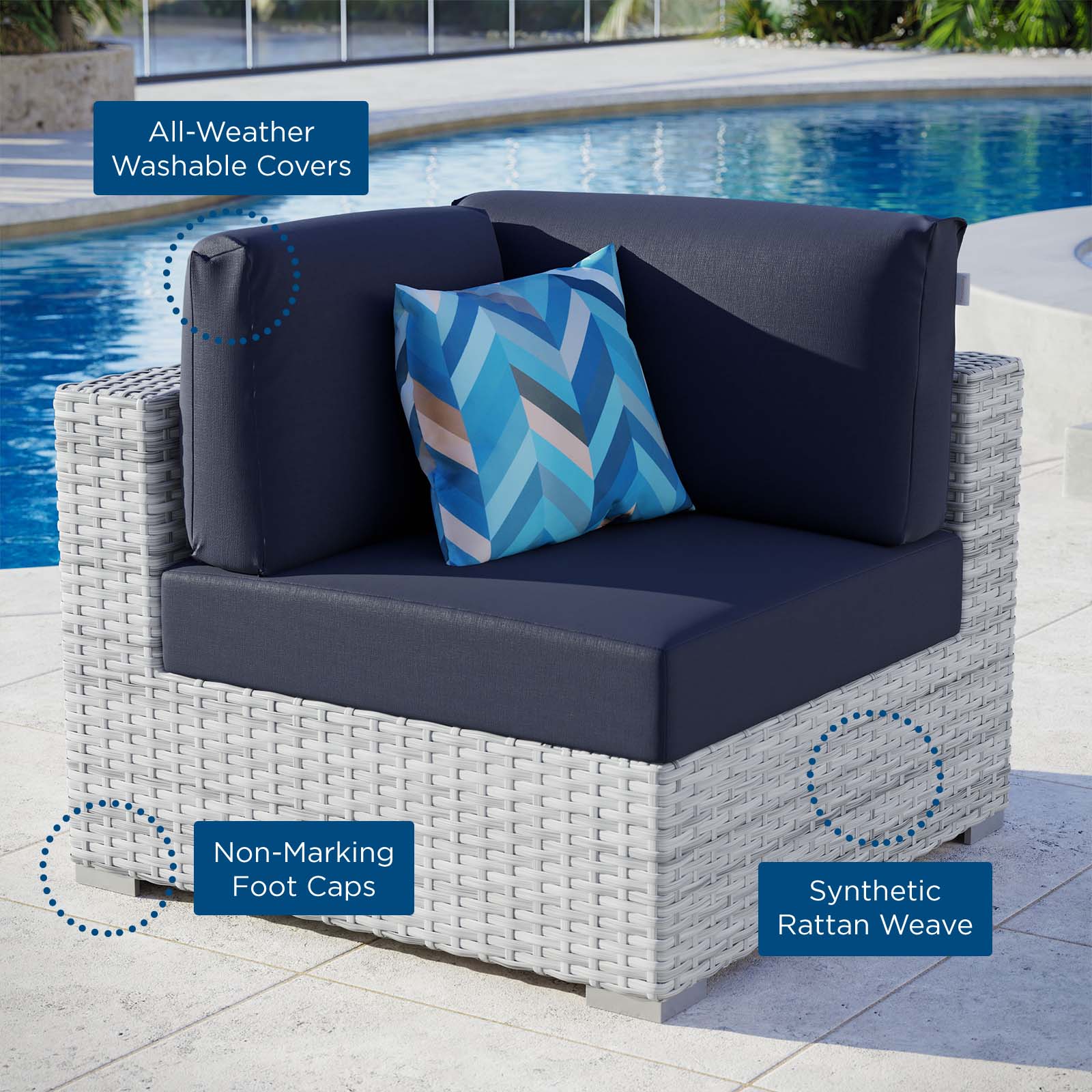 Modway - Convene Outdoor Patio Corner Chair - EEI-4296