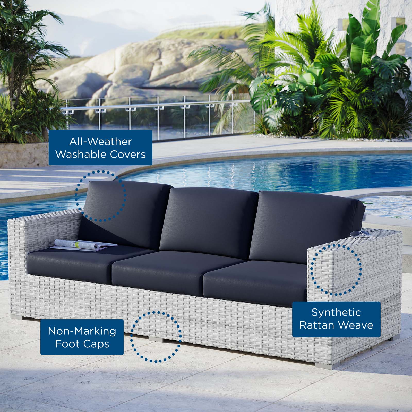 Modway - Convene Outdoor Patio Sofa - EEI-4305