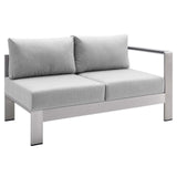 Modway - Shore Sunbrella® Fabric Outdoor Patio Aluminum 5 Piece Sectional Sofa Set - EEI-4318