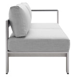 Modway - Shore Sunbrella® Fabric Outdoor Patio Aluminum 6 Piece Sectional Sofa Set - EEI-4319