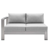 Modway - Shore Sunbrella® Fabric Outdoor Patio Aluminum 8 Piece Sectional Sofa Set - EEI-4321