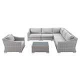Modway - Conway Sunbrella® Outdoor Patio Wicker Rattan 7-Piece Sectional Sofa Set - EEI-4362
